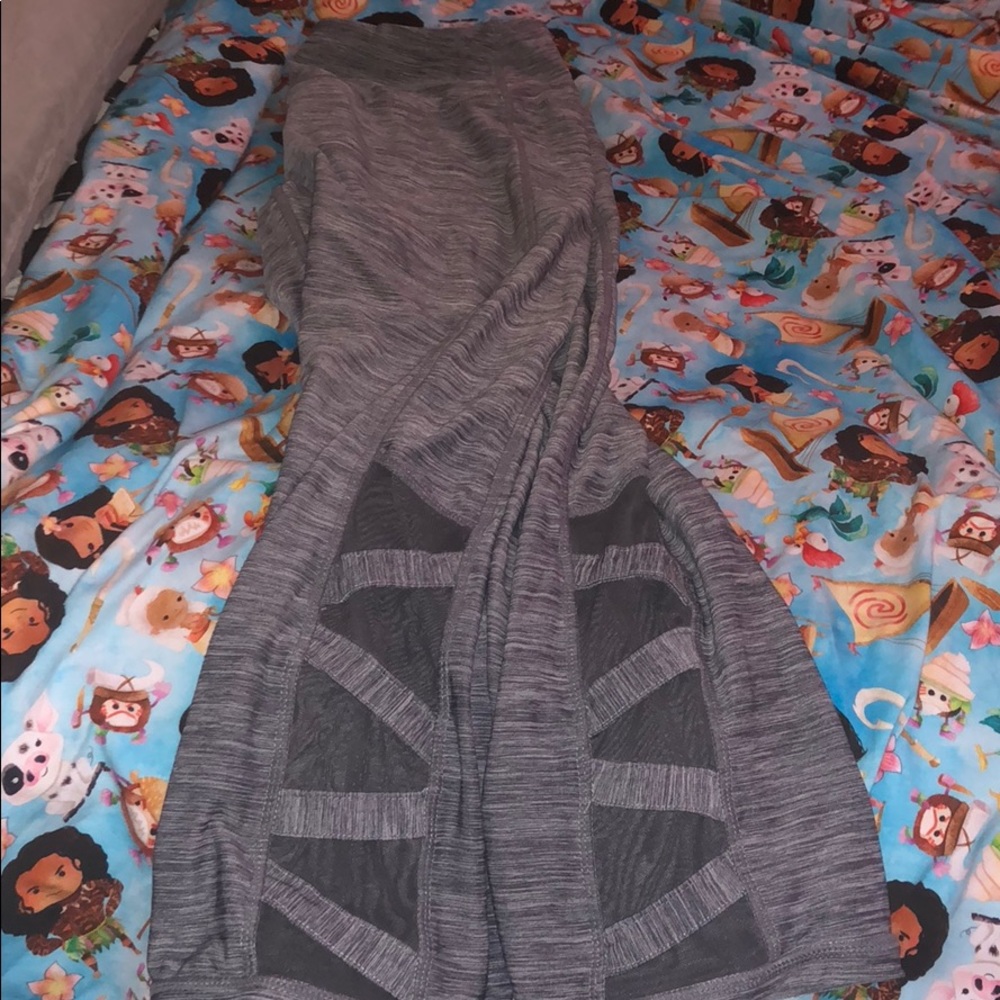 Gray Mesh Leggings